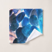 Zee oester shell, kleuren veranderd blauw in grijs bad handdoek (Wasdoekje)