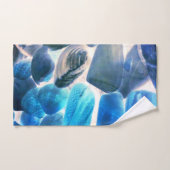 Zee oester shell, kleuren veranderd blauw in grijs bad handdoek (Handdoek)