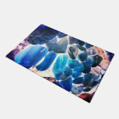 Zee oester shell, kleuren veranderd blauw in grijs deurmat (Schuin)