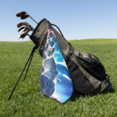 Zee oester shell, kleuren veranderd blauw in grijs golfhanddoek (Groen)