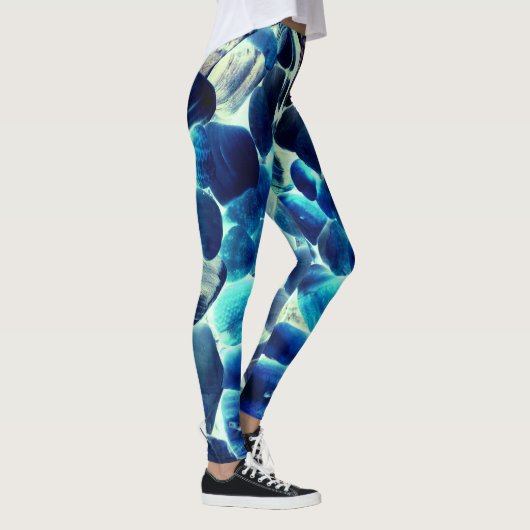 Zee oester shell, kleuren veranderd blauw in grijs leggings (Rechts)