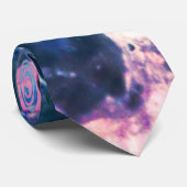 Zee oester shell, kleuren veranderd blauw in grijs stropdas (Opgerold)