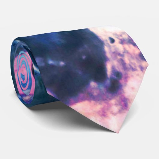 Zee oester shell, kleuren veranderd blauw in grijs stropdas (Opgerold)