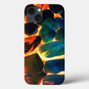Zee oesterwand op de rode, warme vulkaanlava of op Case-Mate iPhone case