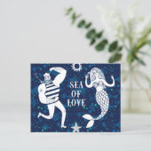 Zee of Love Poster Briefkaart (Staand voorkant)