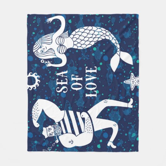 Zee of Love Poster Fleece Deken (Voorkant)