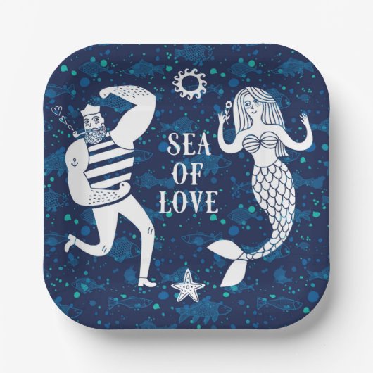 Zee of Love Poster Papieren Bordje (Voorkant)