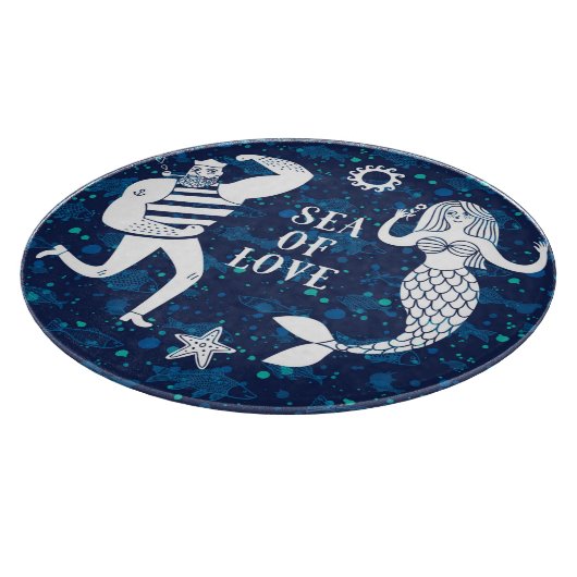 Zee of Love Poster Snijplank (Hoek)
