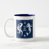 Zee of Love Poster Tweekleurige Koffiemok (Links)