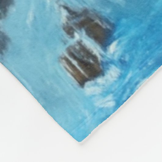 "Zee of Power" Fleece Deken ontwerp. (Hoek)