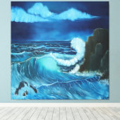 "Zee of Power" uitgestrekte canvasprint. Canvas Afdruk (Insitu (Houten vloer))