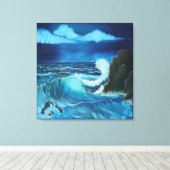 "Zee of Power" uitgestrekte canvasprint. Ver. 2 Canvas Afdruk (Insitu (Houten vloer))