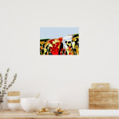 zee "olieramp" van Abstracte kleuren Poster (Keuken)