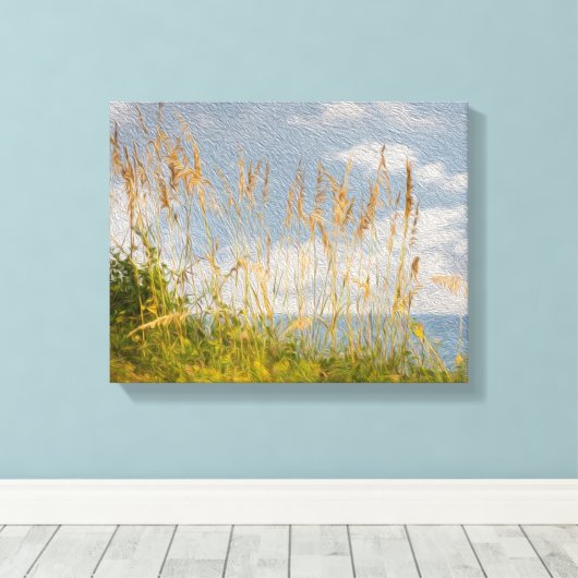 Zee olieslakken van haver canvas afdruk (Insitu (Houten vloer))