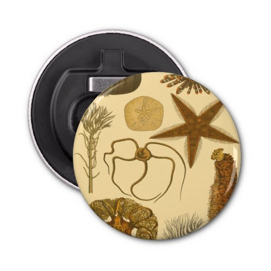 Zee onder water button flesopener (Voorkant)