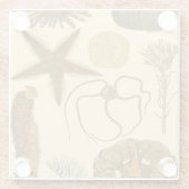 Zee onder water glazen onderzetter (Achterkant)