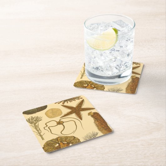 Zee onder water kartonnen onderzetters (Insitu)