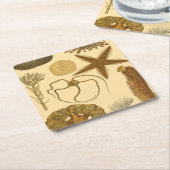 Zee onder water kartonnen onderzetters (Schuin)