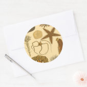 Zee onder water ronde sticker (Envelop)