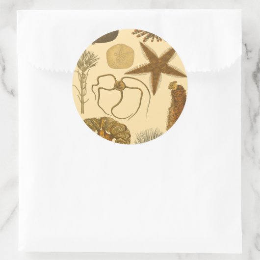 Zee onder water ronde sticker (Tas)