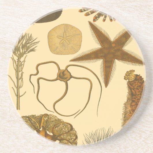 Zee onder water zandsteen onderzetter (Voorkant)