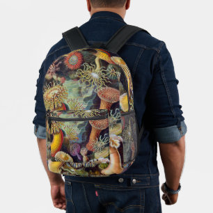 Zee onderwater Anemones door Ernst Haeckel Bedrukte Rugzak