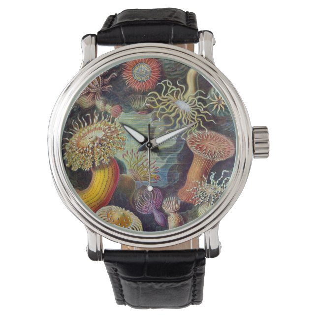  Zee onderwater Anemones door Ernst Haeckel Horloge (Voorkant)
