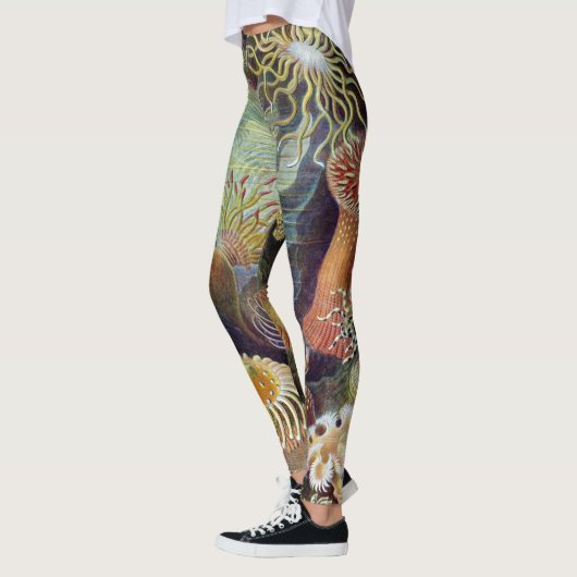  Zee onderwater Anemones door Ernst Haeckel Leggings (Links)
