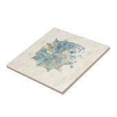 Zee ontwerp Achtergrond met zee shell Onderzetter Tegeltje (Zijkant)