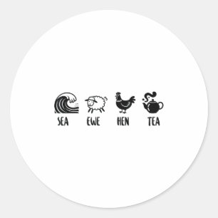 Zee Ooi Hen Thee Grappige Grap Grappige Uitspraak Ronde Sticker