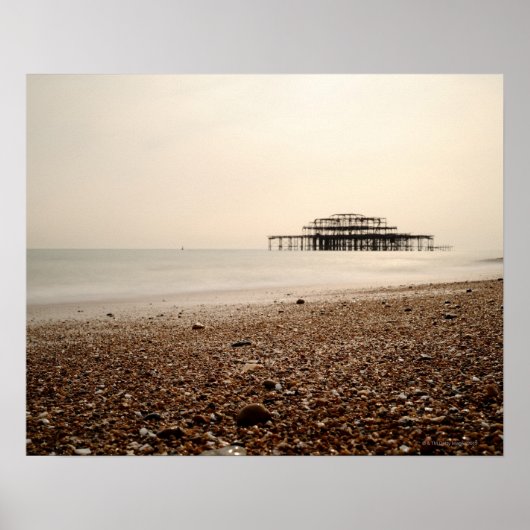 Zee op Brighton Beach Poster (Voorkant)