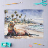 Zee op het strand tissuepapier (Craft)