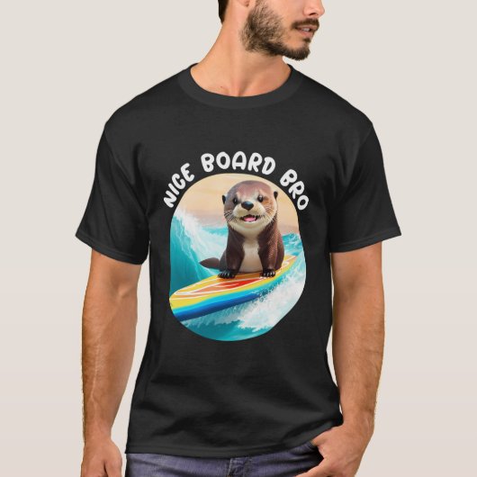 Zee Otter 841 Surfplankdief California Surfer So T-shirt (Voorkant)