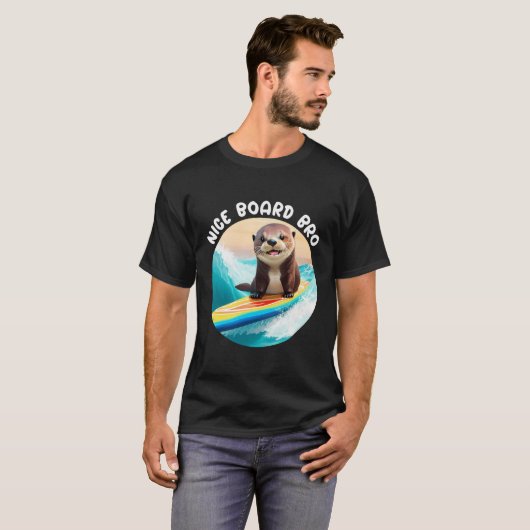 Zee Otter 841 Surfplankdief California Surfer So T-shirt (Voorkant volledig)