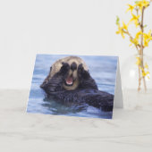 Zee otter| Alaska, VS Kaart (Gele Bloem)