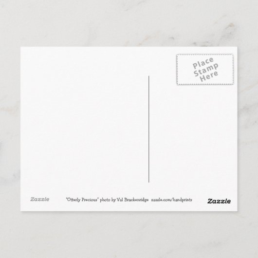 Zee Otter Anti-Pollution Briefkaart (Achterkant)