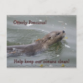 Zee Otter Anti-Pollution Briefkaart (Voorkant)