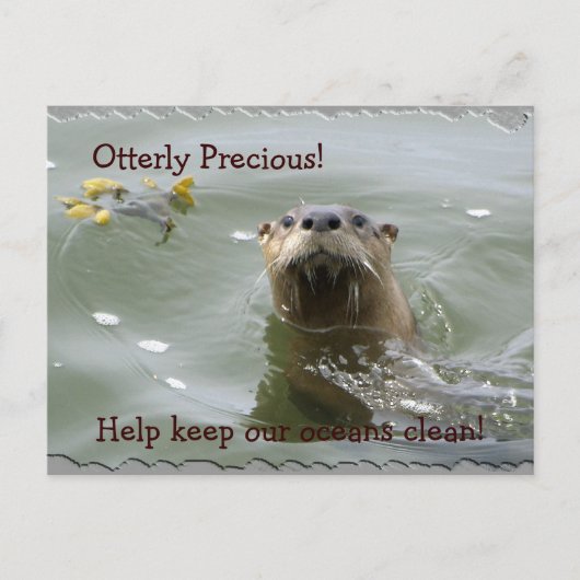Zee Otter Anti-Pollution Briefkaart (Voorkant)