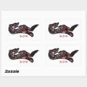 ZEE OTTER & BABY (Haida Styled) Art Gift Sticker (Vel)