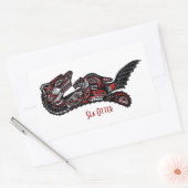 ZEE OTTER & BABY (Haida Styled) Art Gift Sticker (Envelop)