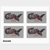 ZEE OTTER & BABY (Haida Styled) Art Gift Sticker (Vel)