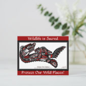 ZEE OTTER & BABY (Haida Styled) Briefkaarten (Staand voorkant)