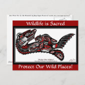 ZEE OTTER & BABY (Haida Styled) Briefkaarten (Voorkant / Achterkant)