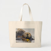 Zee Otter Beach Bag Grote Tote Bag (Voorkant)