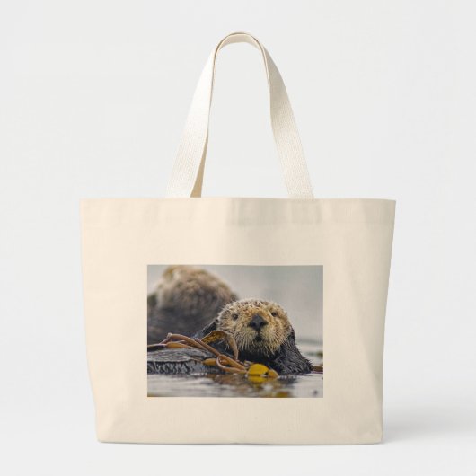 Zee Otter Beach Bag Grote Tote Bag (Voorkant)