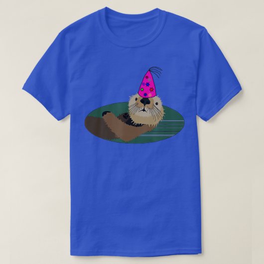 Zee Otter Birthday Pet Party Design T-shirt (Design voorkant)