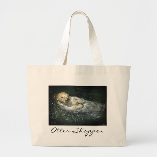 Zee Otter boodschappentas Collectie Grote Tote Bag (Voorkant)