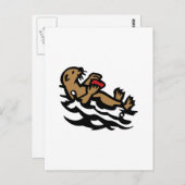 Zee otter briefkaart (Voorkant / Achterkant)