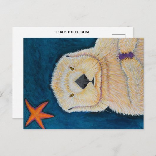 Zee Otter Briefkaart (Voorkant / Achterkant)