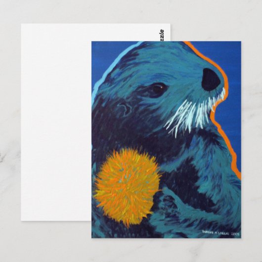 Zee Otter briefkaart (Voorkant / Achterkant)